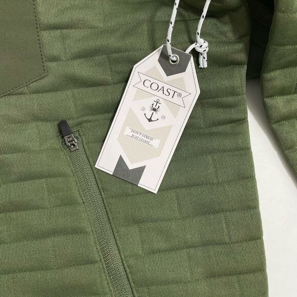 NWT Coast Men's The Foresail Jacket Multiple Pockets Olive Green Size Small - Picture 6 of 9